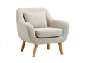 Sillón de tela 82x78x84 cm beige para salón - estilo contemporáneo
