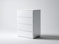 Mesitas de noche de madera con acabado lacado 45x40x72 cm - Blanco - Diseño minimalista