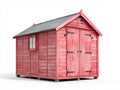 Casetas de jardín madera 320x240x255 cm rojo para exterior - diseño rústico