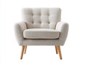 Sillón de tela 82x76x88 cm beige para salón - diseño retro