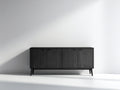 Mueble recibidor 180x45x82 cm negro para entrada - diseño moderno