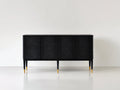 Mueble recibidor 190x45x86 cm negro para entrada - diseño elegante